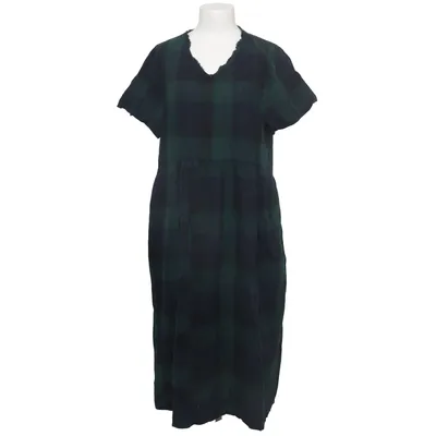 Dress (Blue, Green) from Buykud Cotton, Linen