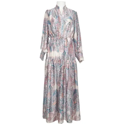 Maxi jurk (Beige, Meerkleurig) van Chic & Jeune Polyester