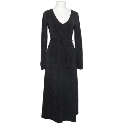 Robe longue (Noir, Argent) de Mrs & Hugs Élasthane, Fibre métallique, Polyester, Viscose