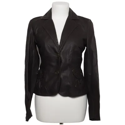 Leather blazer (Brown) from Naf Naf Leather