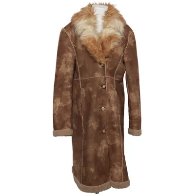 Veste en peau de mouton retournée (Marron) de Diva Polyester