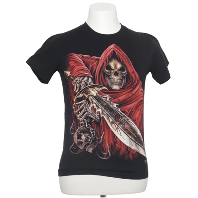T-shirt (Sort, Rød, Flerfarvet) fra Rock Chang Bomuld