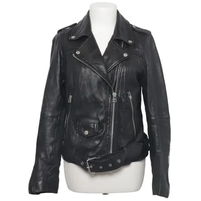 Bikerjack (Zwart) van Freaky Nation Katoen, Leer, Polyester