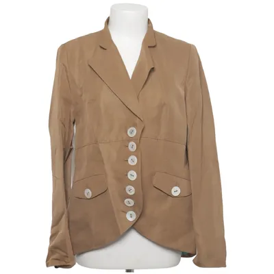 Blazer (Marron) de Sônia Bogner Cupro, Lin, Polyester