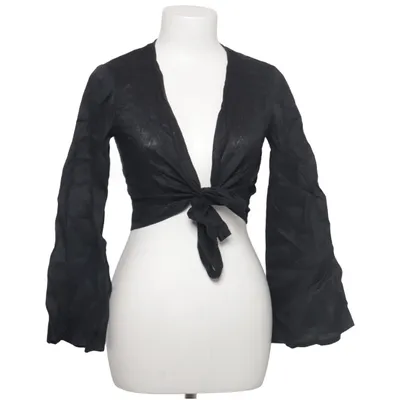 Wrap blouse (Black) from Position Linen