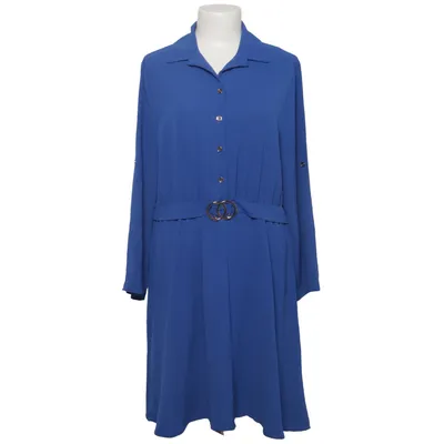 Shirt dress (Blue) from Mela London Polyester