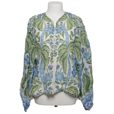 Blouse (Wit, Blauw, Groen) van Farm Rio Katoen