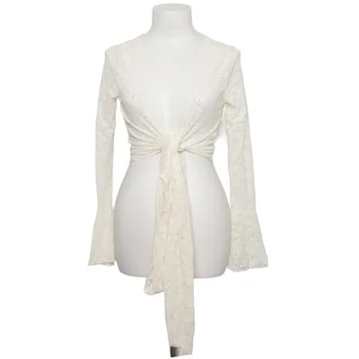 Wrap blouse (Beige) from Shein Elastane, Polyamide