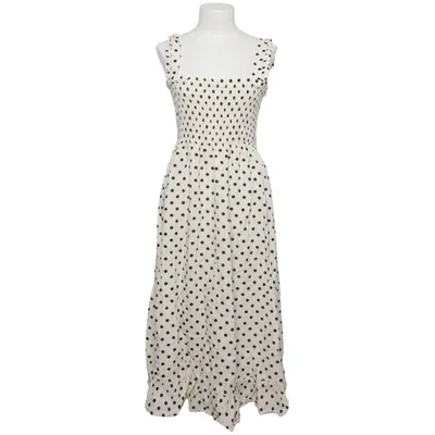 Jurk (Wit, Zwart) van Zara Katoen, Linnen, Viscose