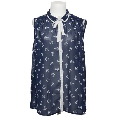 Top (Blue, White) from Atmosphere Polyester