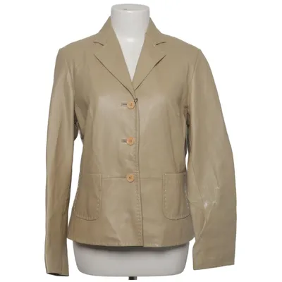 Läderkavaj (Beige) från Clothcraft Skinn, Polyester