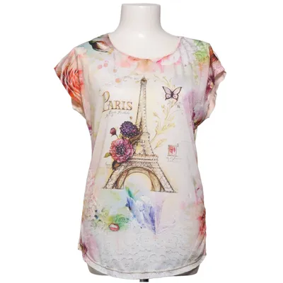 Top (White, Multicolored) from The Best Cotton, Polyester