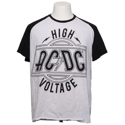 T-shirt (Hvid, Sort) fra ACDC Bomuld
