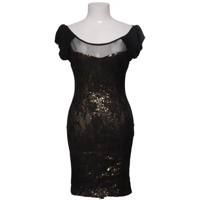 Robe de cocktail (Noir, Or) de Explosion Élasthane, Polyamide, Polyester