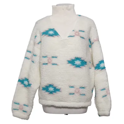 Fleece trui (Wit, Blauw, Roze) van Promod