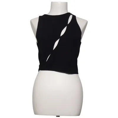 Crop top (Zwart) van The Kript Katoen, Elastaan