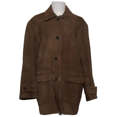 Jacket (Brown) from Source Unknown Polyester, Suede