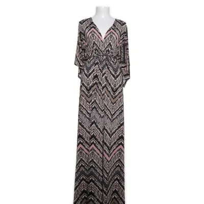 Maxikjole (Brun, Flerfarvet) fra Ilse Jacobsen Elastan, Polyester