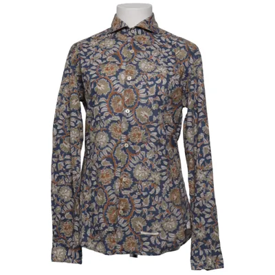 Shirt (Blauw, Bruin, Groen) van Tintoria Mattei Katoen