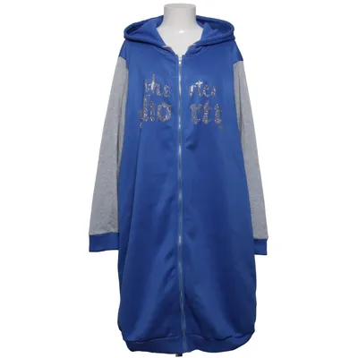 Hoodie (Blue, Gray) from Shein Curve Elastane, Polyester