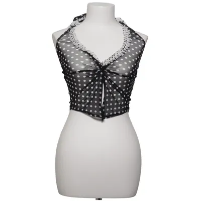 Haltertop (Zwart, Wit) van Jaded London Elastaan, Polyamide