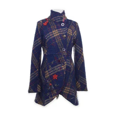 Coat (Blue, Beige) from Desigual Wool, Polyester, Acrylic
