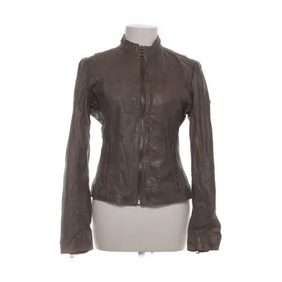 Läderjacka (Grå) från Gipsy Bomull, Skinn, Polyester