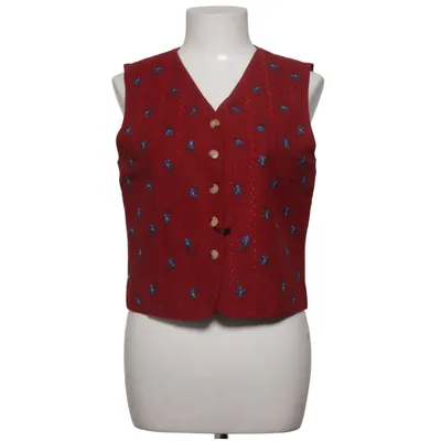 Vest (Red, Blue) from Talbots Cotton, Polyester