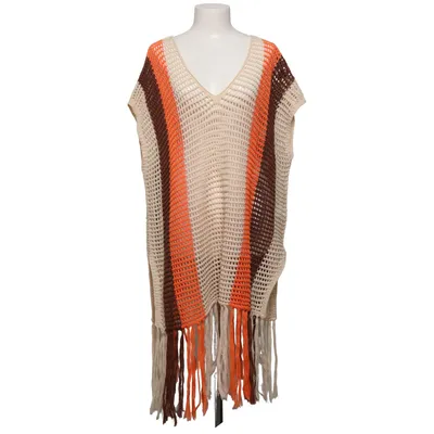 Poncho (Beige, Orange, Brun) från October Polyester