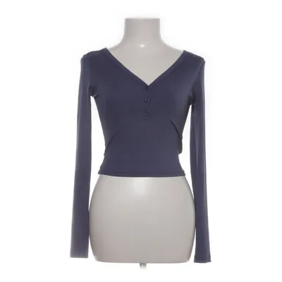 Henley T-shirt (Blå) fra Shein Polyester