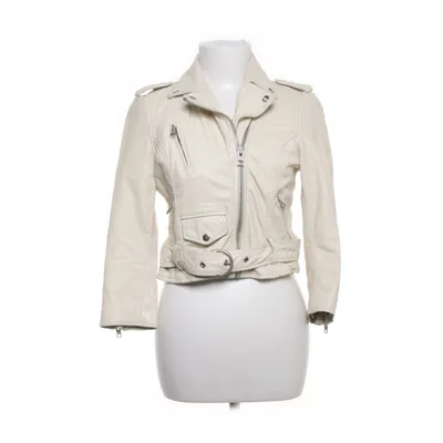 Leren jack (Wit) van Allsaints Leer, Viscose