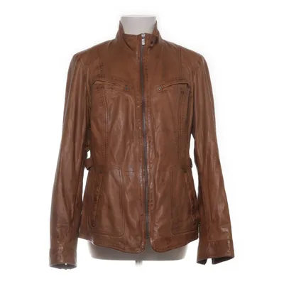 Læderjakke (Brun) fra Jilani Collection Læder, Polyester