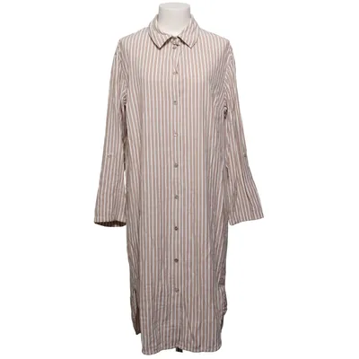 Shirt dress (White, Brown) from Luxzuz Cotton, Polyester