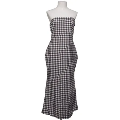 Klänning (Svart, Vit) från Adoore Linne, Polyester, Viskos