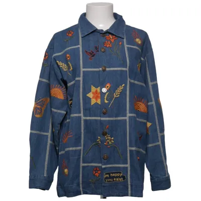 Denimjakke (Blå, Flerfarvet) fra Emerald Motel Bomuld, Polyester