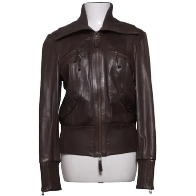 Läderjacka (Brun) från Desa Bomull, Skinn, Polyester