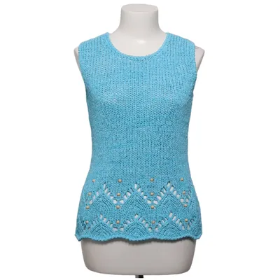 Top (Blå) fra Lady Mei Bomuld, Viscose