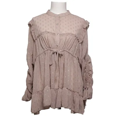 Bluse (Beige, Guld) fra Buch Copenhagen Bomuld, Polyester