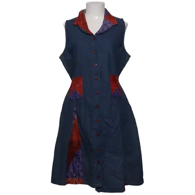 Jeansklänning (Blå, Röd, Lila) från April Cornell Bomull, Polyester, Silke, Viskos