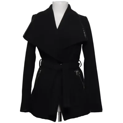 Manteau (Noir) de Madonna Polyester, Laine