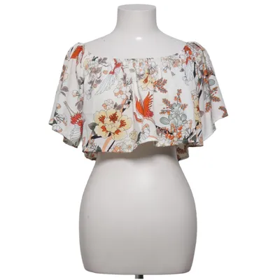 Crop top (White, Multicolored) from Belcci Polyester