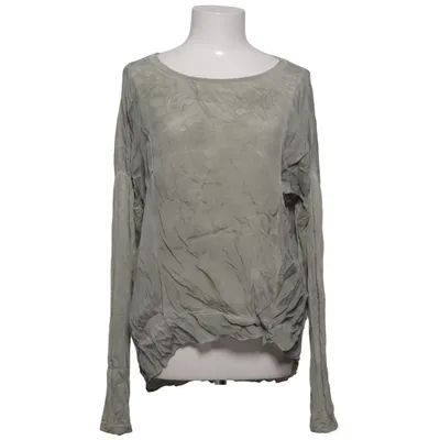 Langærmet t-shirt (Grå) fra Giusy Elastan, Silke, Viscose