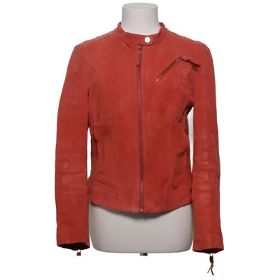 Veste de motard (Rouge) de Freaky Nation Coton, Cuir, Polyester