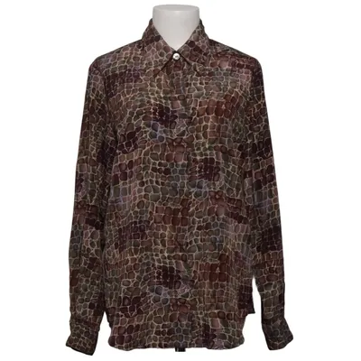 Shirt (Brown, Multicolored) from Dressbarn Polyester