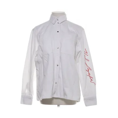 Denim blouse (Wit) van Karl Lagerfeld Katoen, Polyester