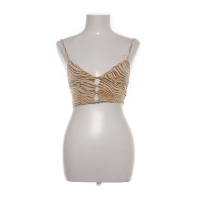 Crop top (Beige, Blanc) de Motel Coton, Élasthane