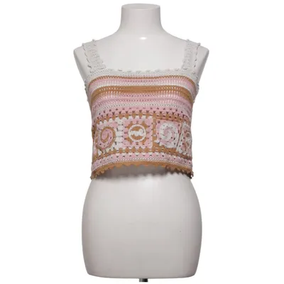 Crop top (Rosa, Brun, Vit) från Frime Akryl, Bomull