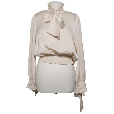 Pussy bow blouse (Beige) from Rinascimento Elastane, Polyester