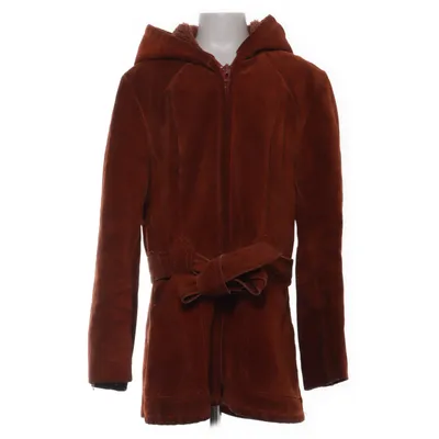 Veste longue en cuir (Marron) de Learsi Cuir, Laine