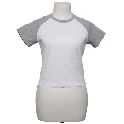 T-shirt (Blanc, Gris) de Uniqlo Coton, Élasthane